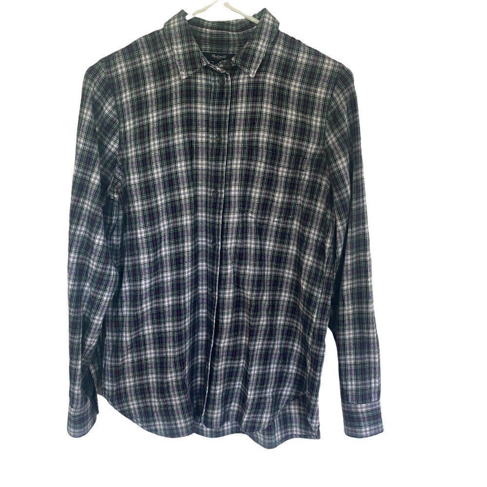 Madewell Classic Ex-Boyfriend Shirt Baywood Plaid Small - Picture 6 of 13